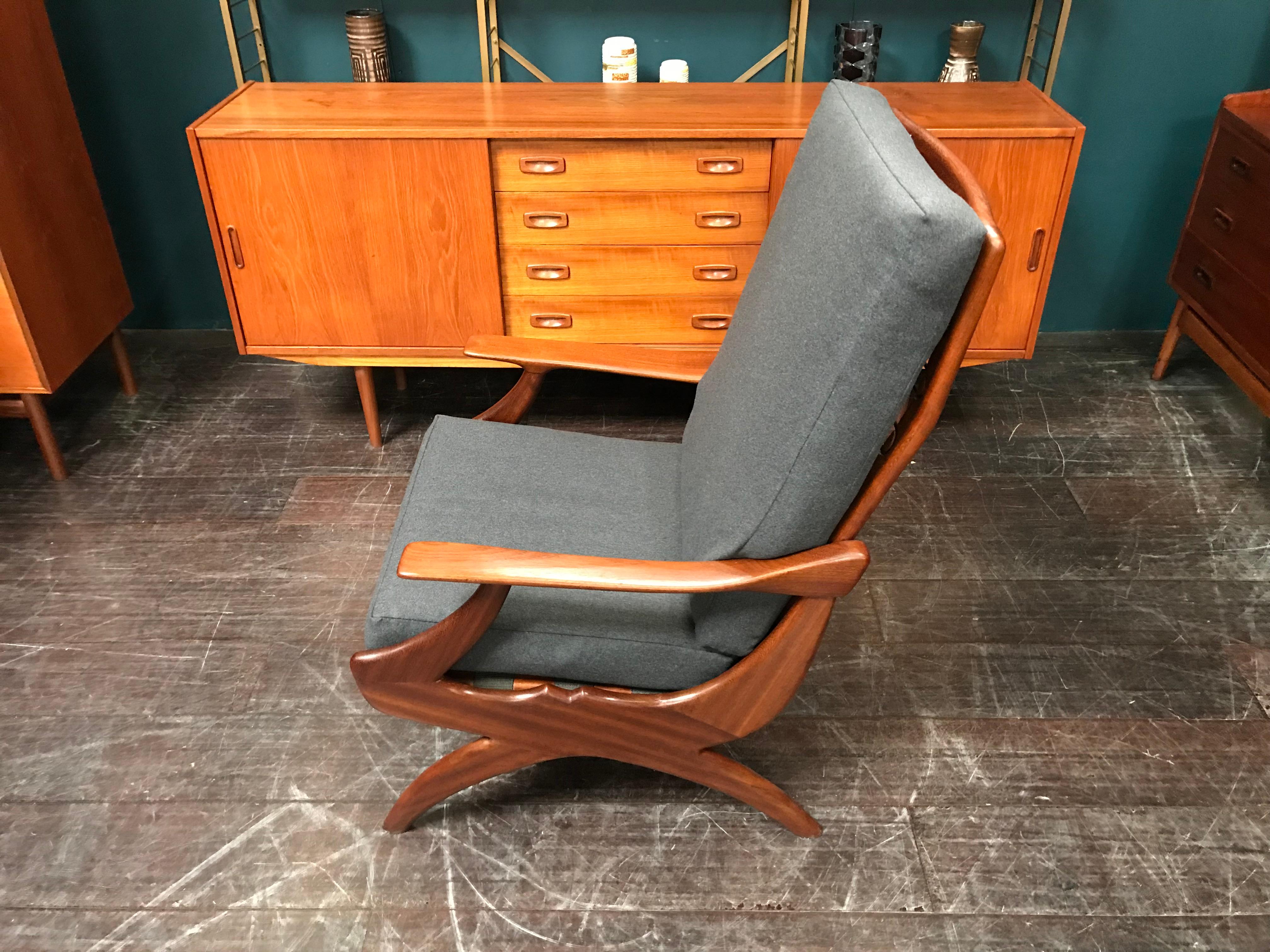 Fabric Dutch Midcentury Armchair Lounge Chair by De Ster Gelderland For Sale