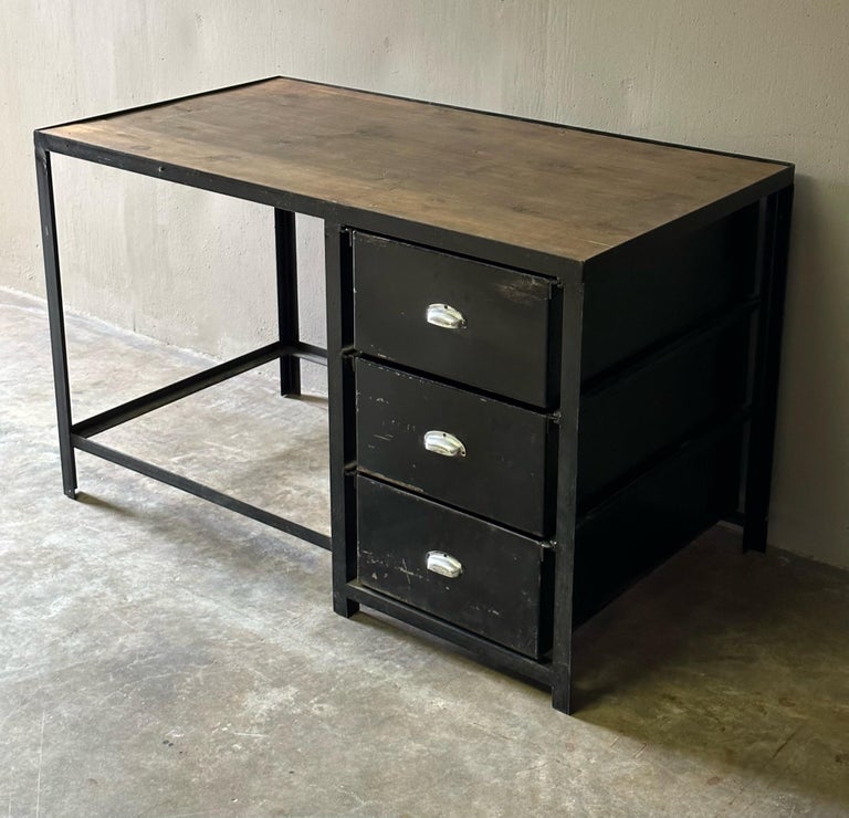 Dutch Midcentury Industrial Desk For Sale at 1stDibs
