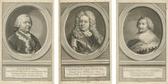 Dutch Military Commanders – Brunswick, Van Reede, and Van Nassau Portraits, 1755