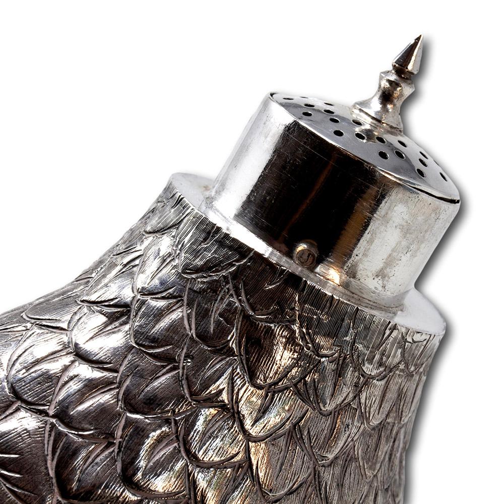 Regalo Militar Holandés Figura de plata con colador de azúcar Woodcock en venta 6