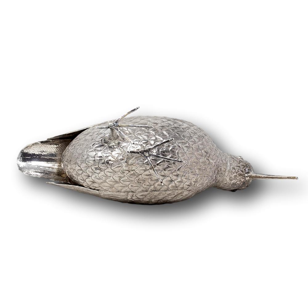 Regalo Militar Holandés Figura de plata con colador de azúcar Woodcock en venta 11