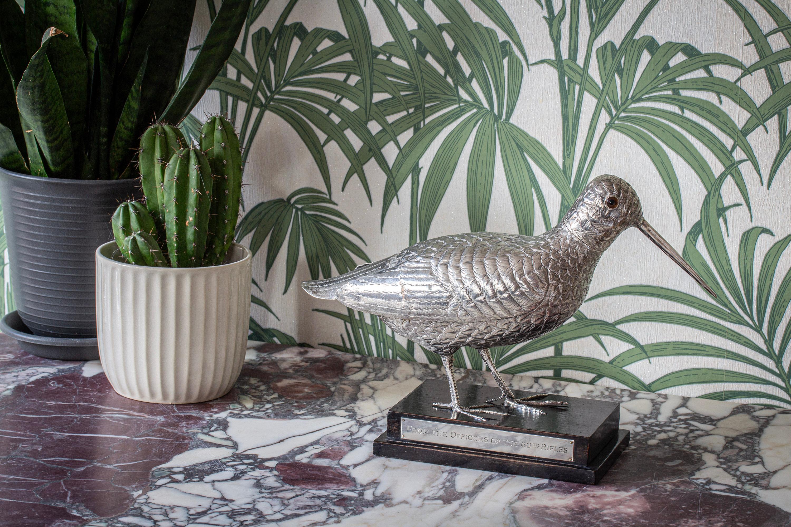 Regalo Militar Holandés Figura de plata con colador de azúcar Woodcock en venta 12