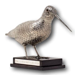 Dutch Military Gift Silver Woodcock Sugar Sifter Figure