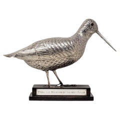 Dutch Military Gift Silver Woodcock Sugar Sifter Figure