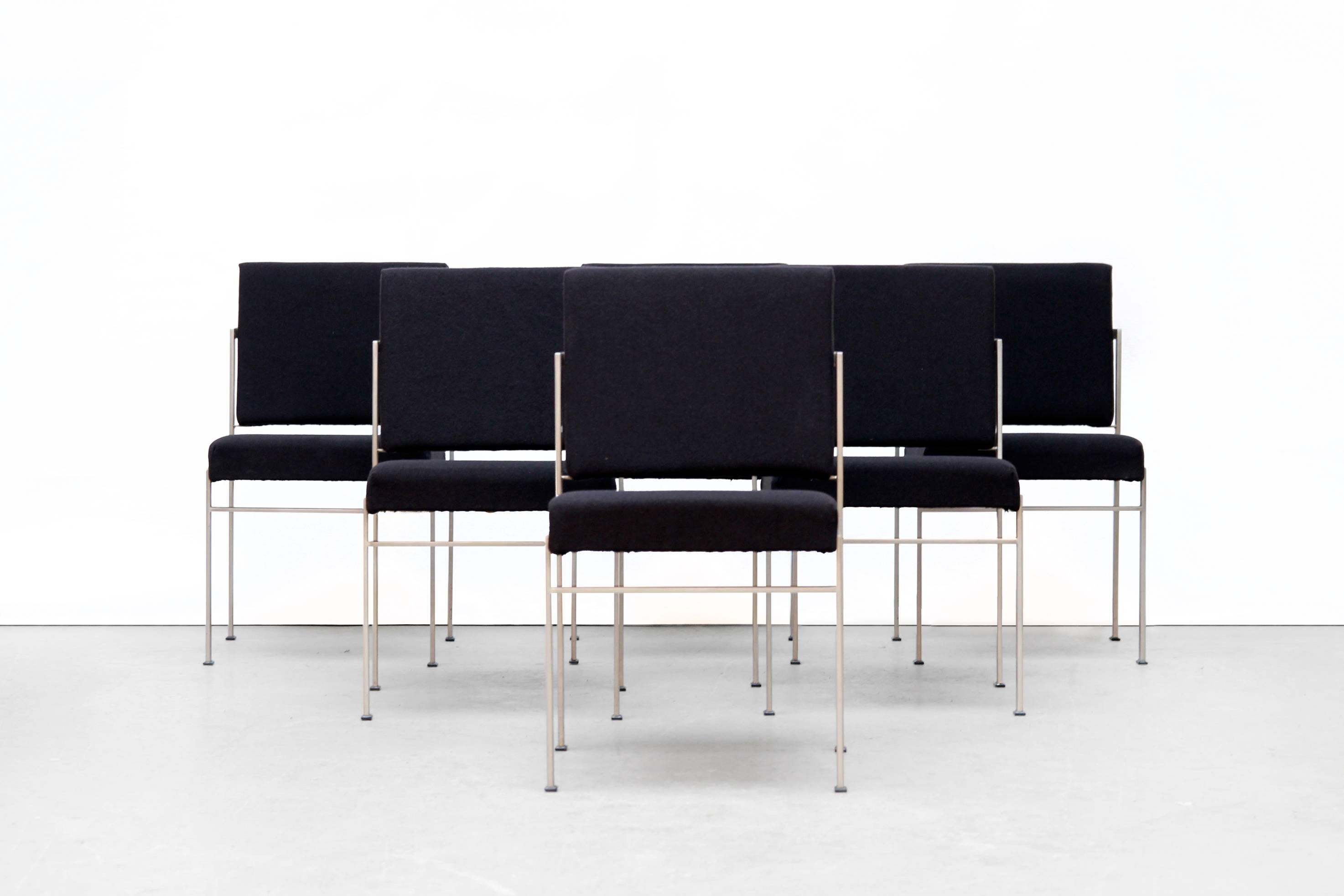 Mid-Century Modern Dutch Minimalist Parlez Dining Set, Rob Parry for Stabin-Bennis in Teak & Metal