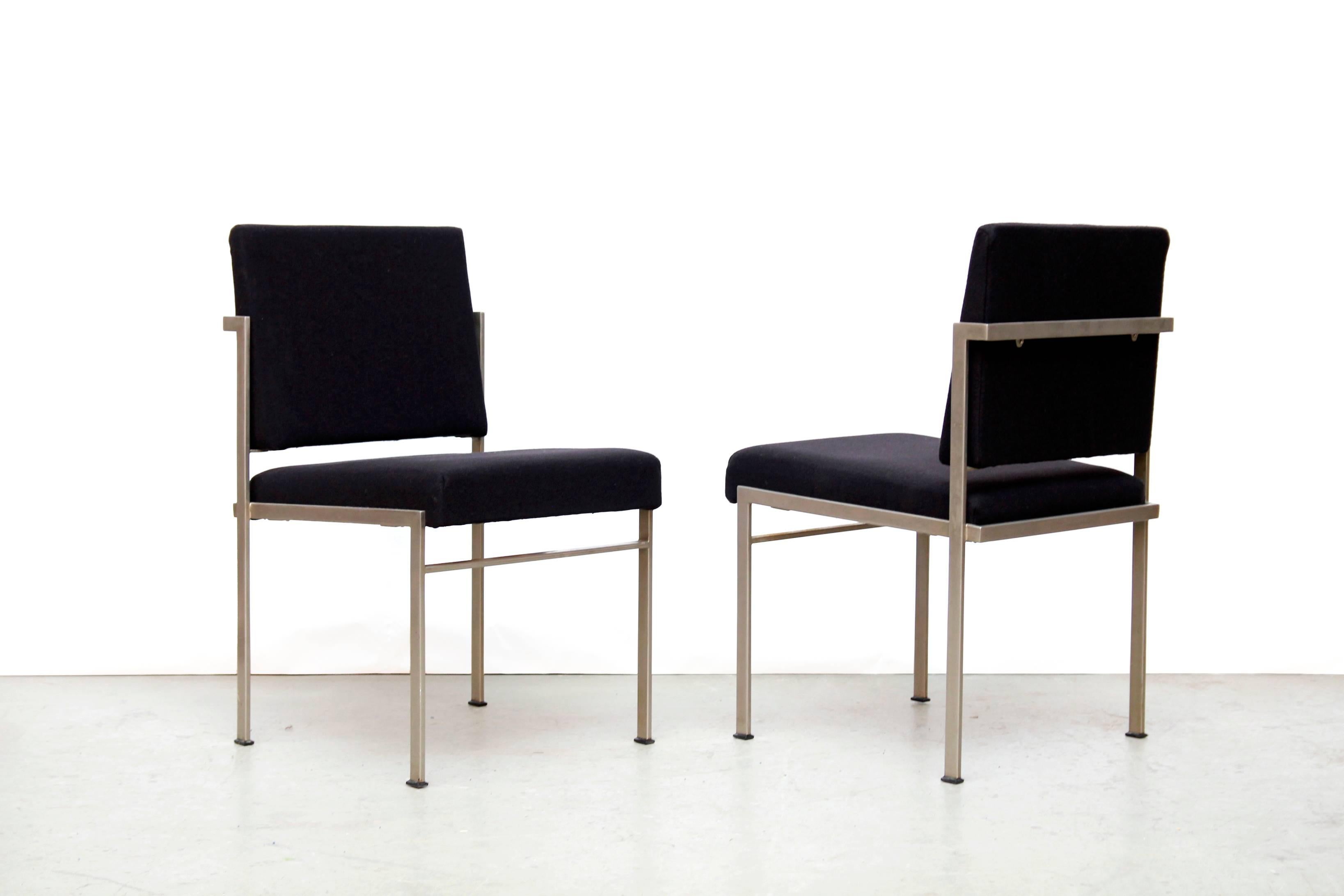 20th Century Dutch Minimalist Parlez Dining Set, Rob Parry for Stabin-Bennis in Teak & Metal