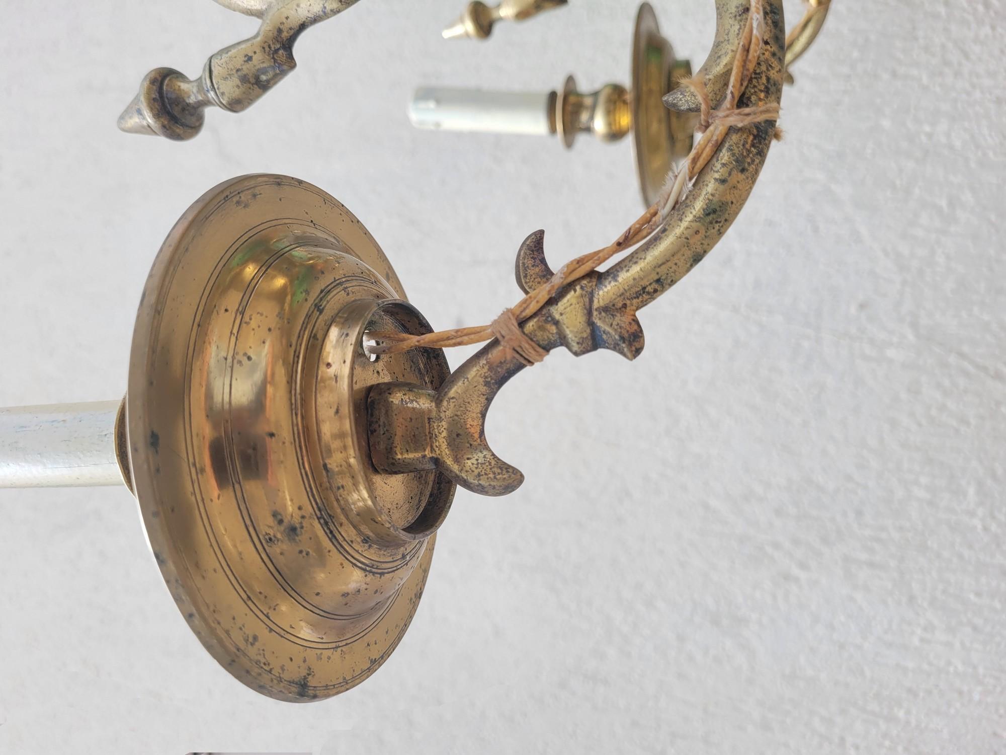 Lampadario olandese in bronzo, XIX secolo in vendita 3