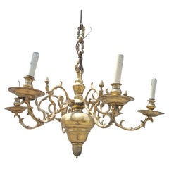 Dutch Model Chandelier In Bronze, 19th Century