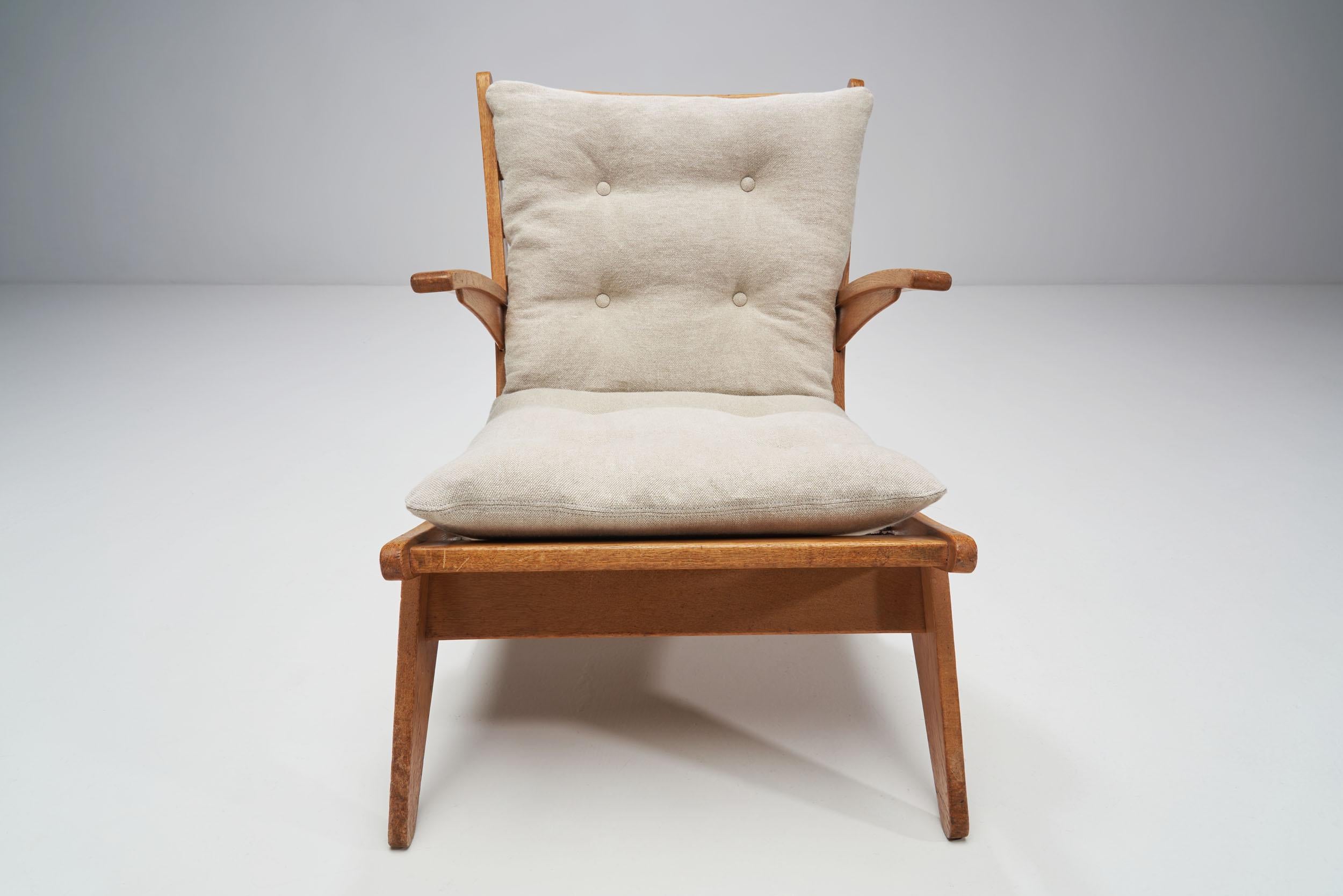 Fabric Dutch Modern Armchair by Jan den Drijver for De Ster Gelderland, the Netherlands