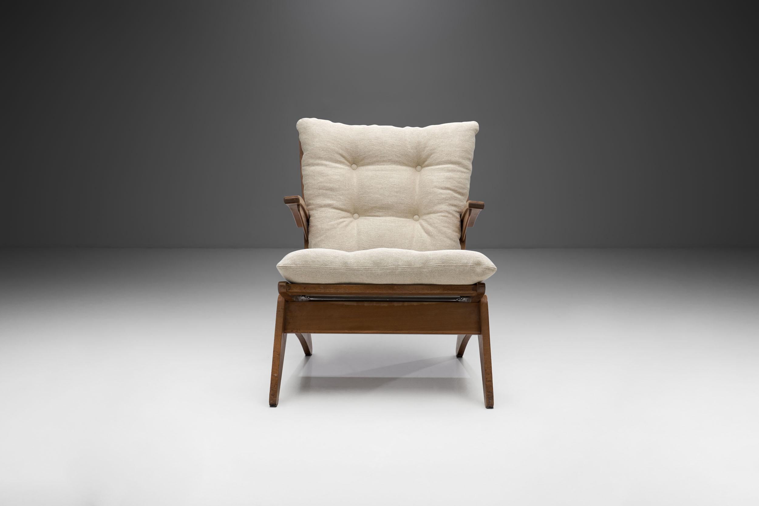 Dutch Modern Armchair by Jan den Drijver for De Stijl, The Hague 1950s In Good Condition For Sale In Utrecht, NL