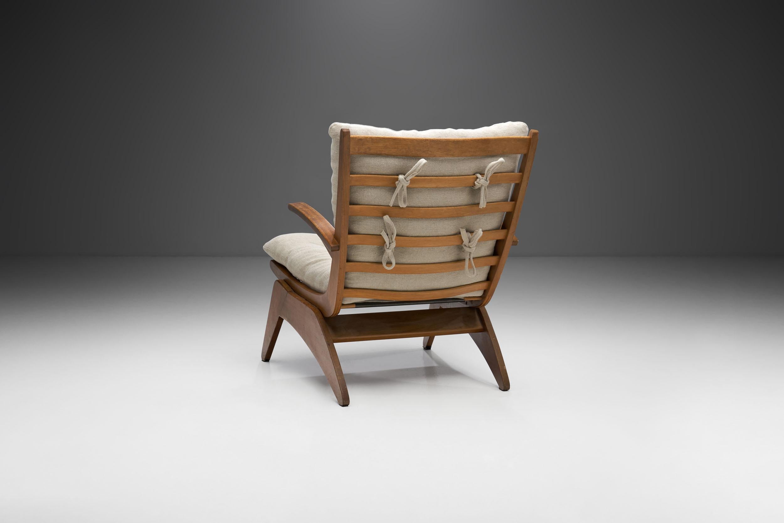Mid-20th Century Dutch Modern Armchair by Jan den Drijver for De Stijl, The Hague 1950s For Sale