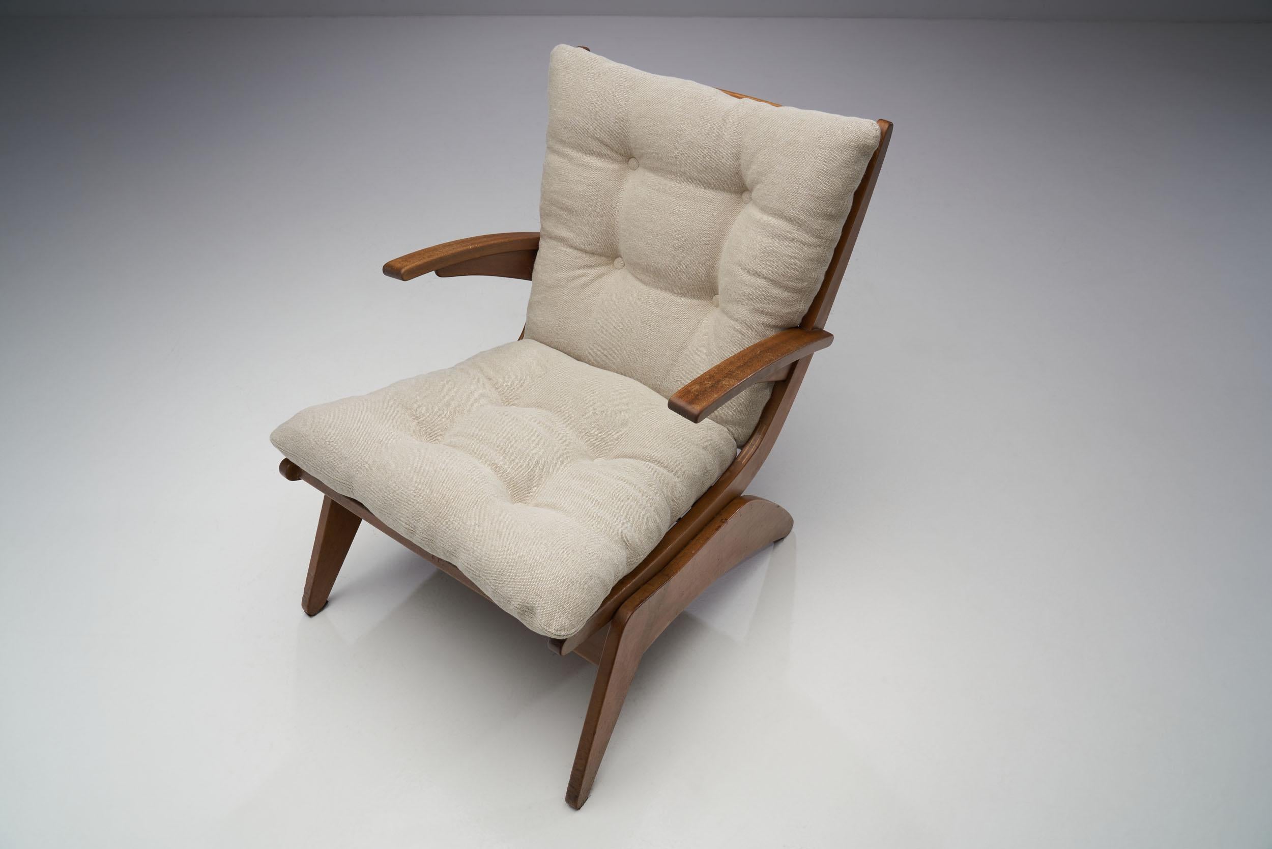 Dutch Modern Armchair by Jan den Drijver for De Stijl, The Hague 1950s For Sale 1