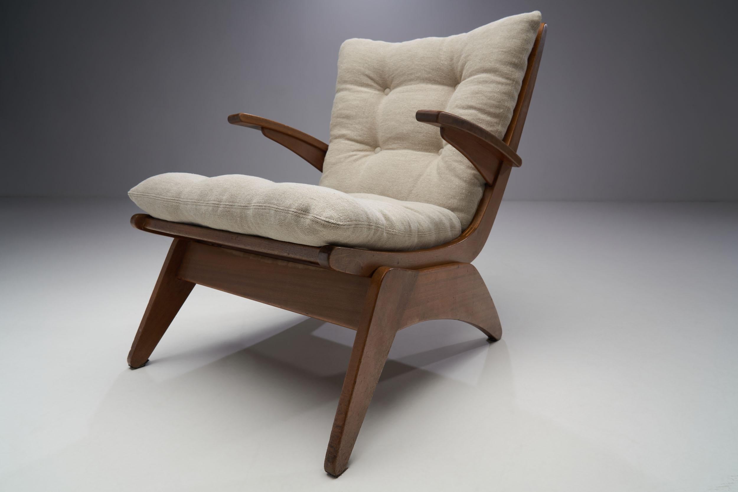 Dutch Modern Armchair by Jan den Drijver for De Stijl, The Hague 1950s For Sale 2