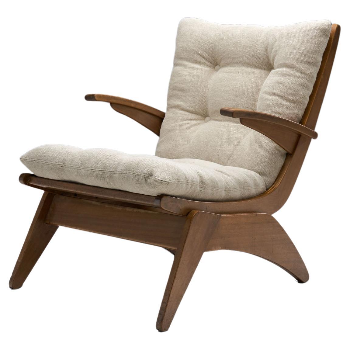 Dutch Modern Armchair by Jan den Drijver for De Stijl, The Hague 1950s For Sale