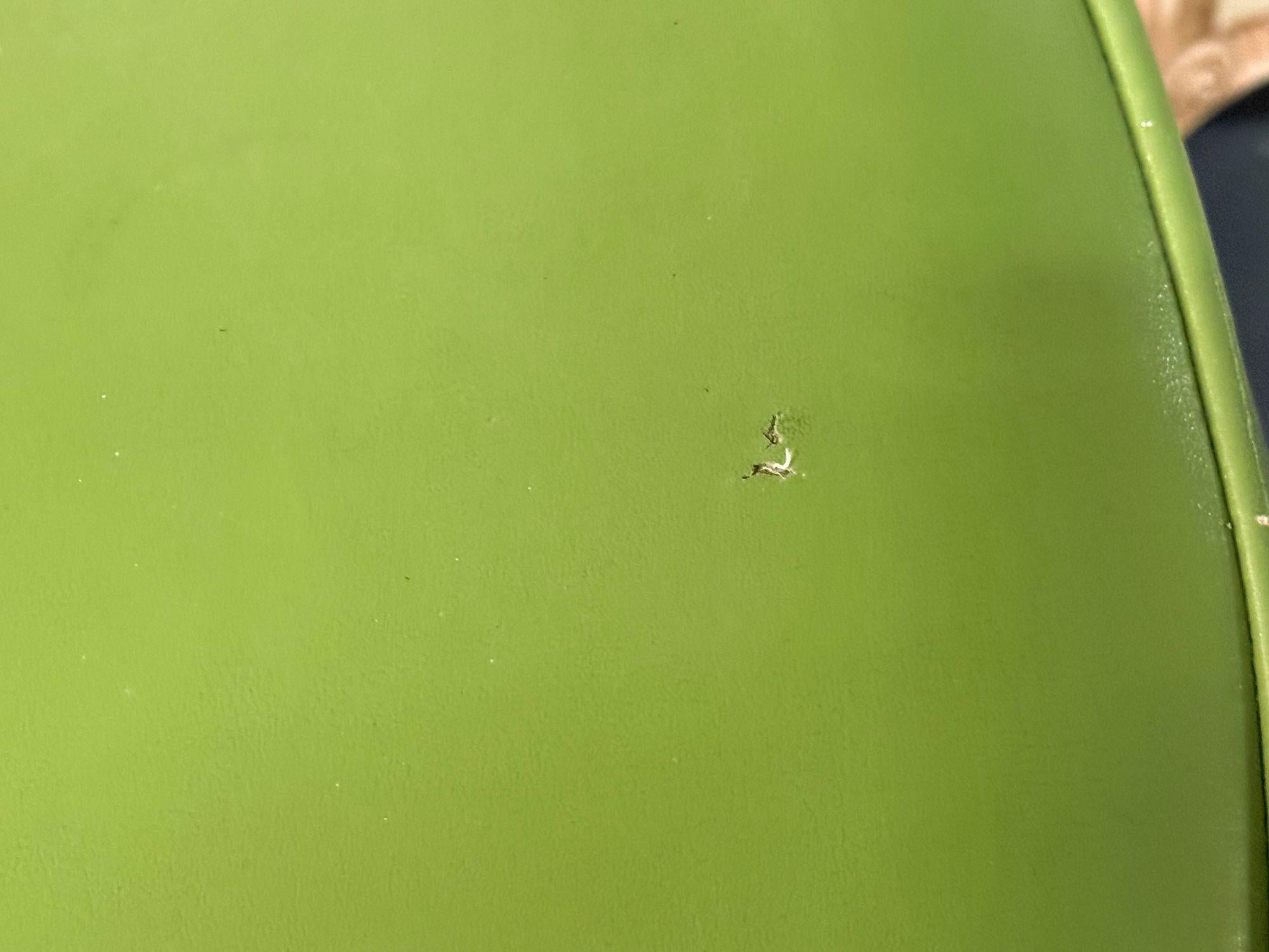 Moderne hollandais, bambou, cuir vert, cinq tabourets de bar, Pays-Bas, années 1970 en vente 8