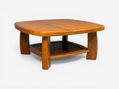 Dutch Modern, Brutalist Coffee Table, Oak, Netherlands, 1970s