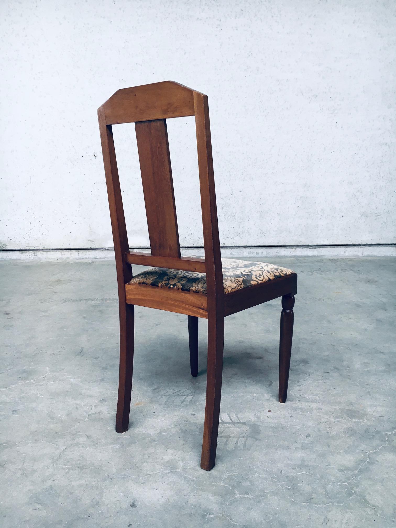 Fabric Dutch Modern Haagsche School Dining Chair, 1930s, Netherlands For Sale