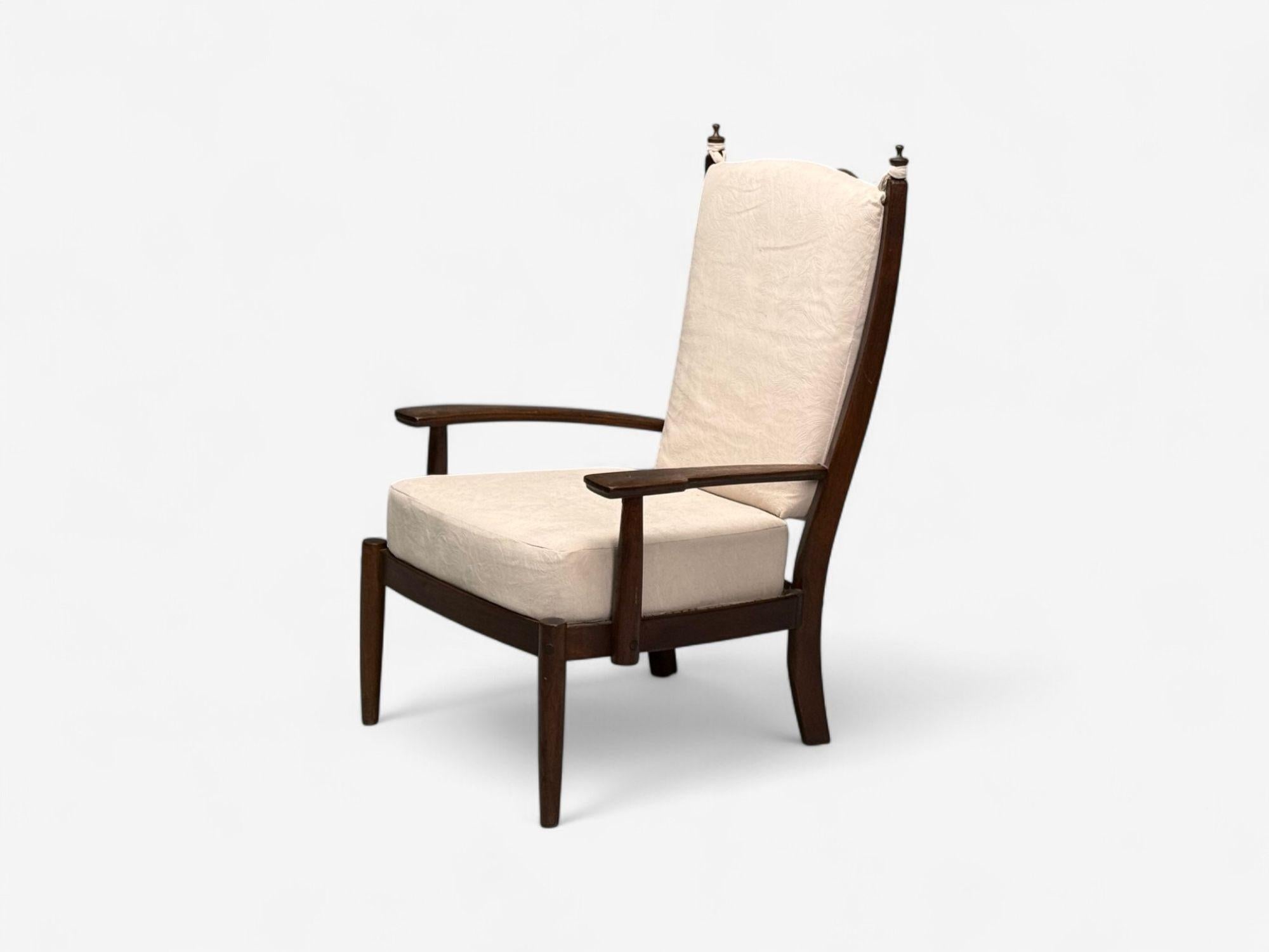 Sillón Moderno Holandés, Roble, Tela, Países Bajos, Años 60 en Bueno estado para la venta en Manhasset, NY