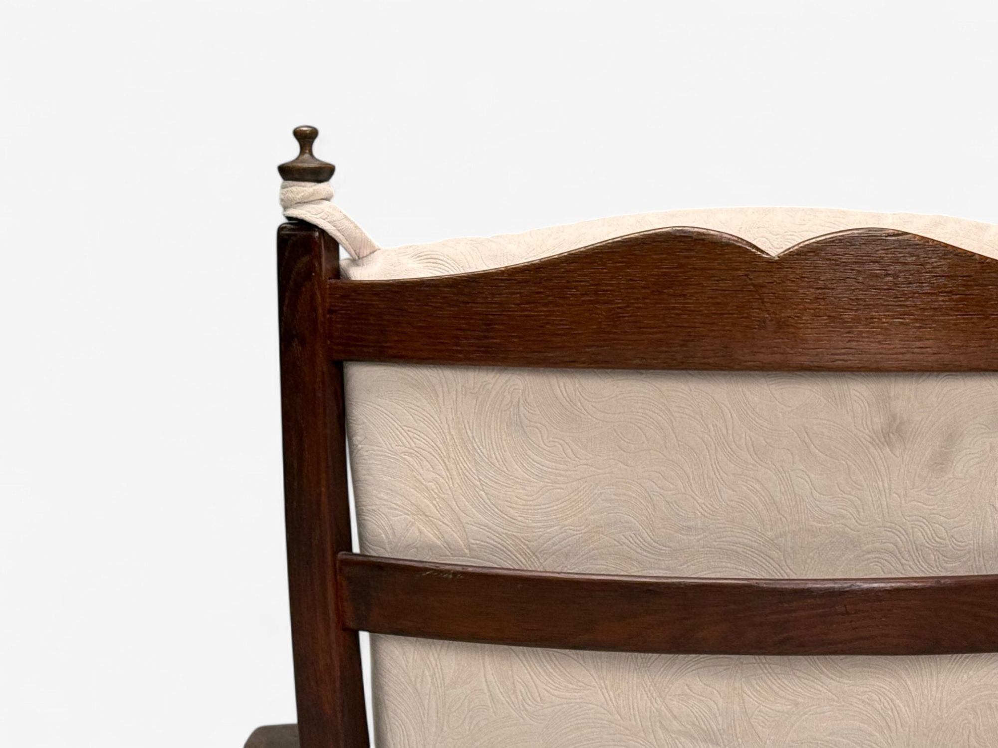Sillón Moderno Holandés, Roble, Tela, Países Bajos, Años 60 en venta 4