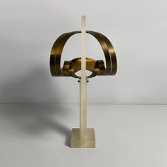 Dutch modern plexiglass and brass sculpture by Cesar Doméla, 1970s