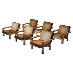 Dutch Modernism Lounge Chairs by Wim Den Boon, Insp, by Rietveld, Le Corbusier