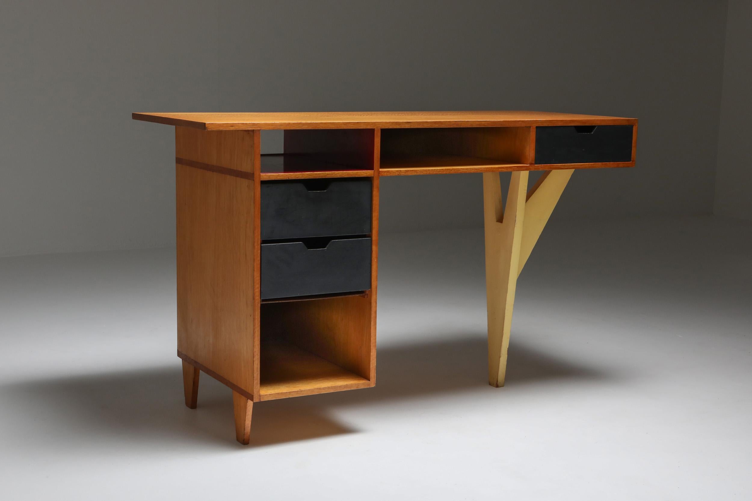 20th Century Dutch Modernist 1950s Desk