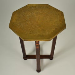 Dutch Modernist Amsterdam School Side Table, Art Deco 1920s