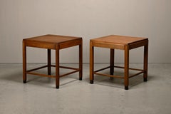 Dutch Modernist Art Deco Amsterdam School side tables or bedside tables Oak