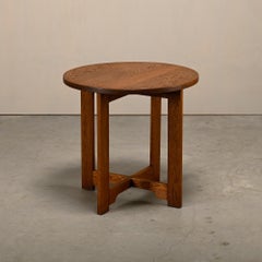 Dutch Modernist Art Deco Amsterdam School small Side Table oak