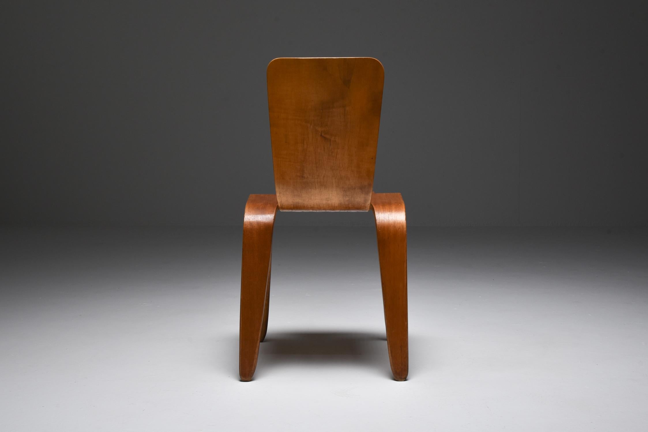 Plywood Dutch Modernist Bambi Chair by Han Pieck