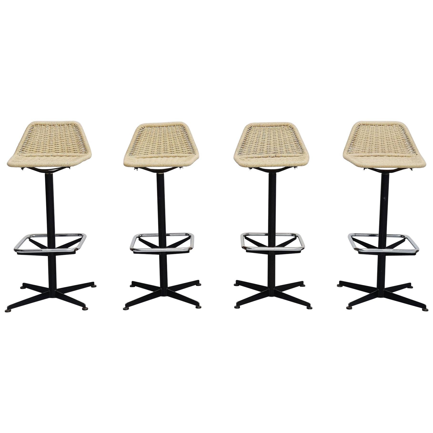 Dutch Modernist Bar Stools Rohe Noordwolde, 1960