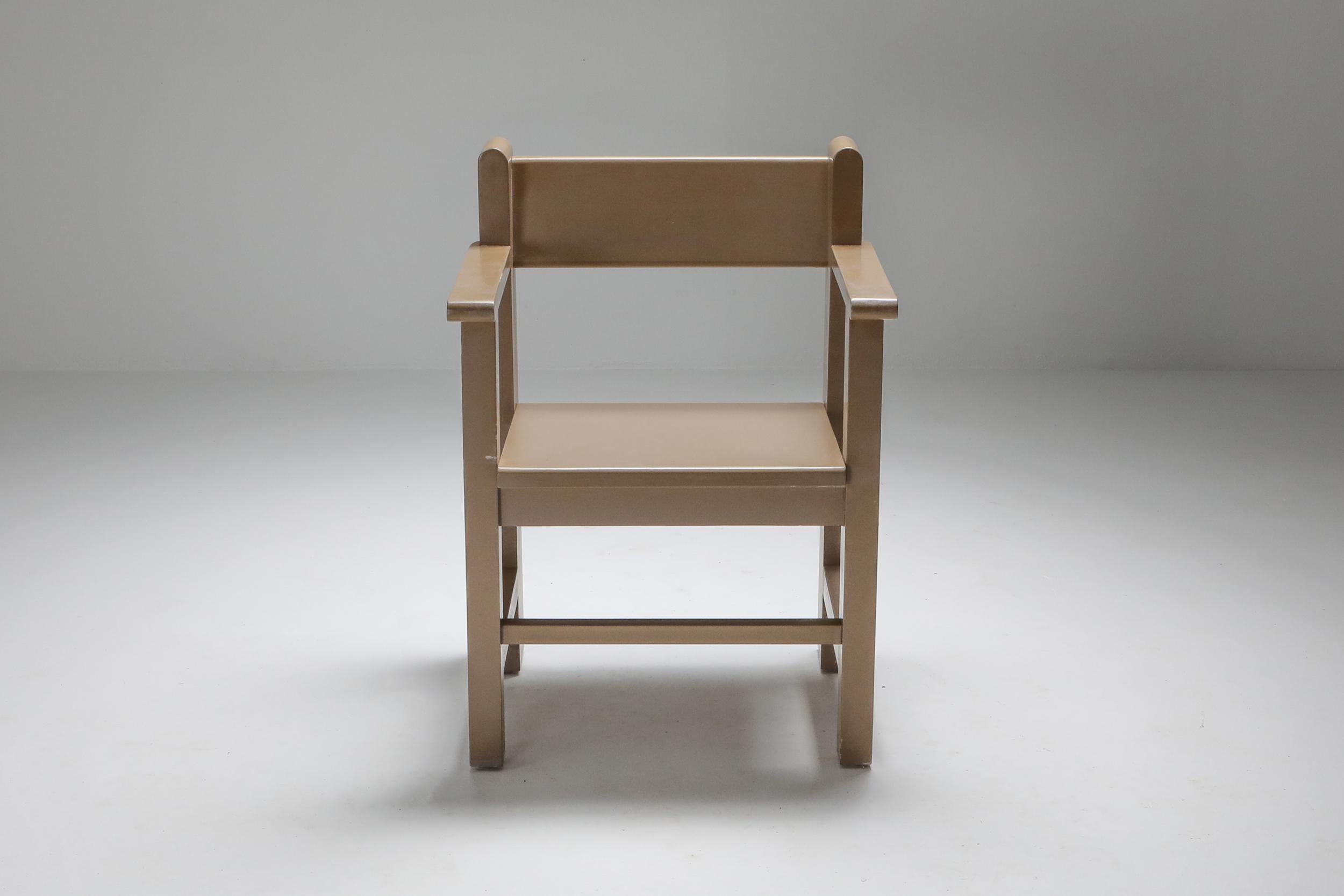 Wood Dutch Modernist 'Bossche school' Armchairs by Gerard Wijnen