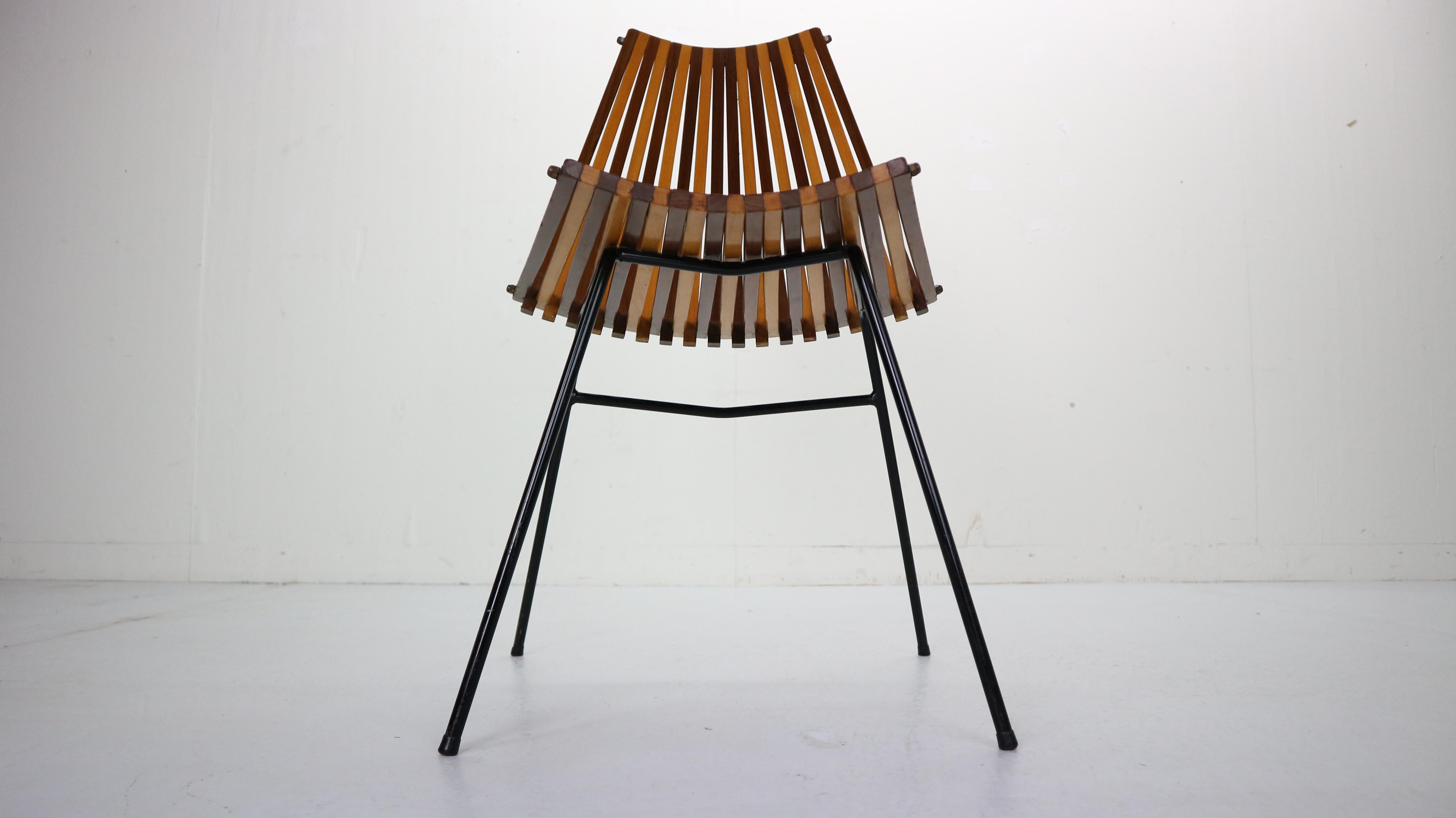 Steel Dutch Modernist Chair by Dirk van Sliedregt for Rohé Noordwolde, 1960s