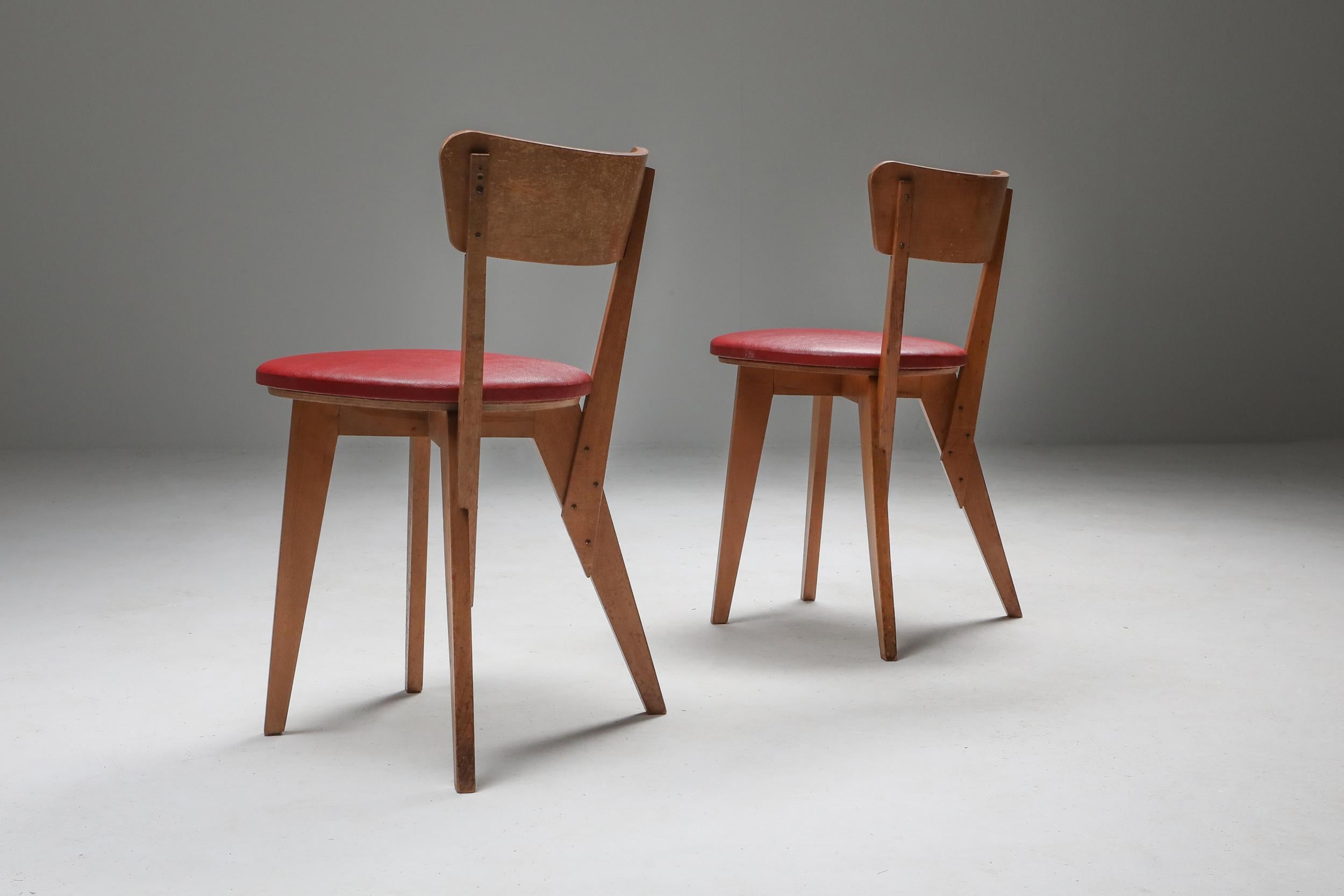 Niederländischer modernistischer Stuhl von Wim Den Boon, 1947 (Moderne der Mitte des Jahrhunderts) im Angebot