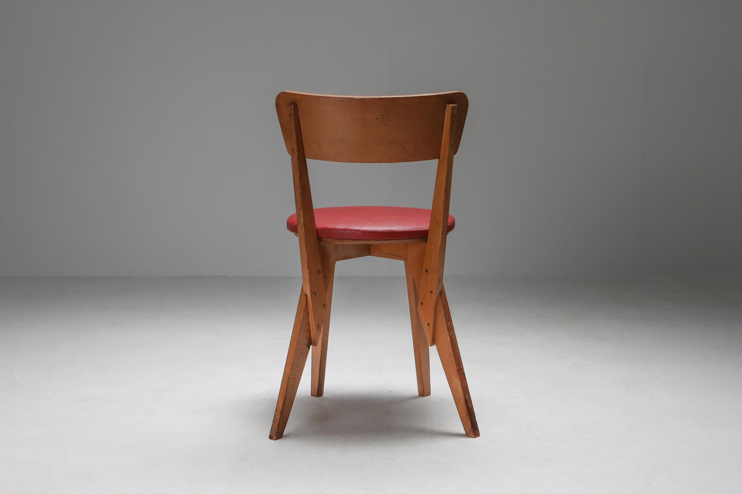 Niederländischer modernistischer Stuhl von Wim Den Boon, 1947 (Mitte des 20. Jahrhunderts) im Angebot