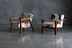 Dutch Modernist Chairs in Pierre Frey Fabric, 1960s