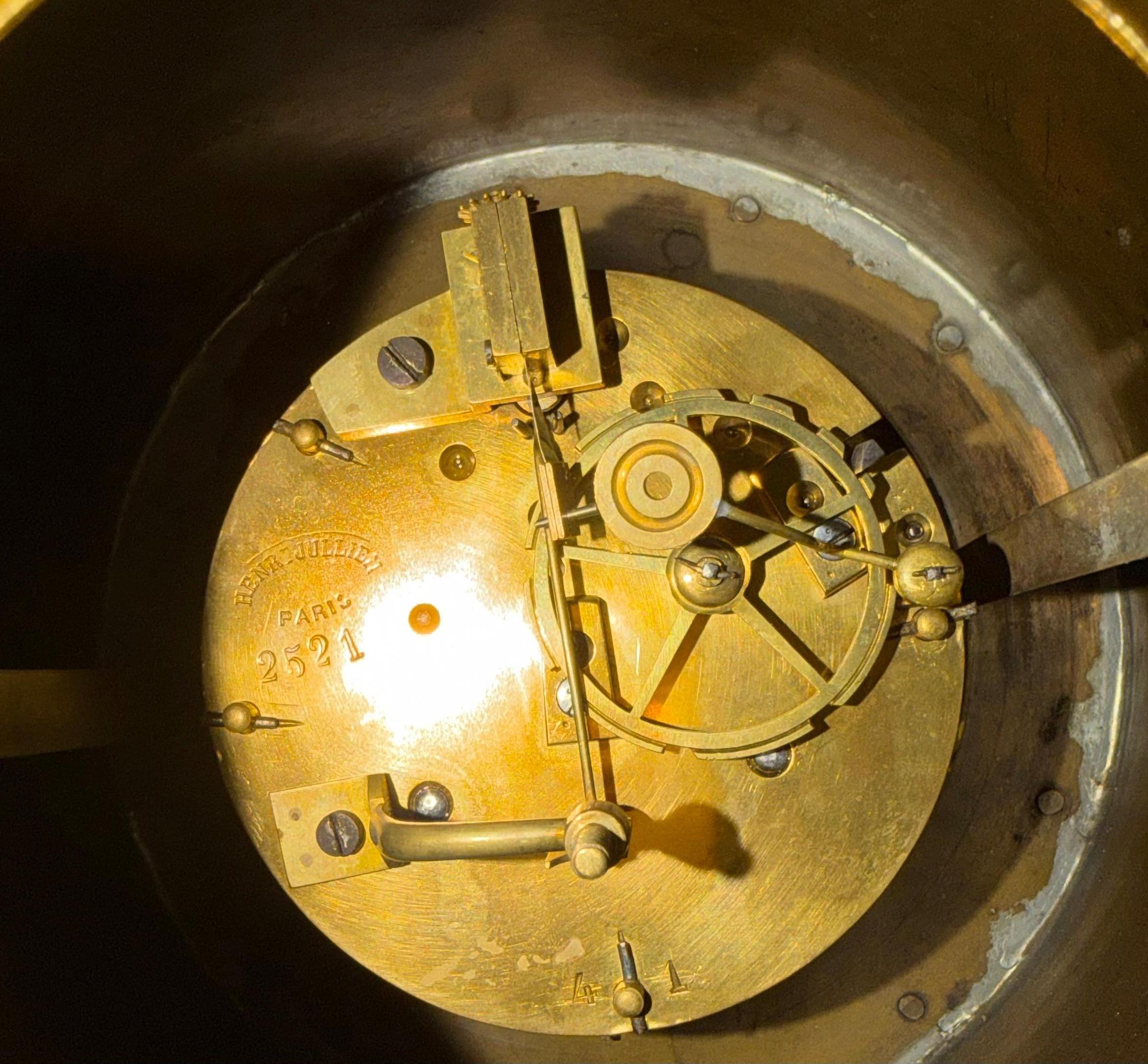 Dutch Modernist Design Hand Crafted Brass & Beveled Glass Table / Mantle Clock For Sale 9