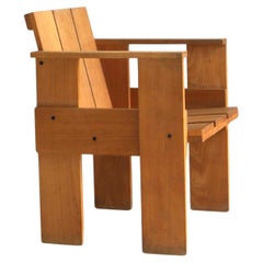 Dutch Modernist Gerrit Rietveld for Cassina Crate Chair, 1970s