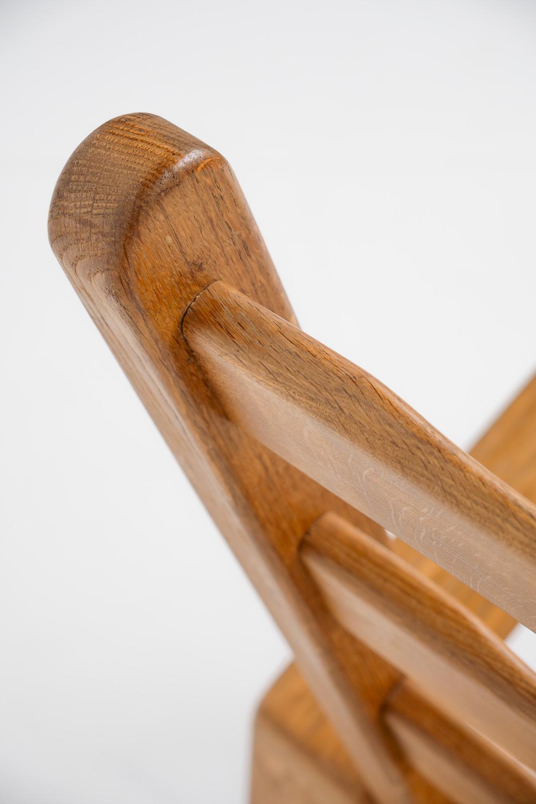 Dutch Modernist Oak Chair, 1980s For Sale 1