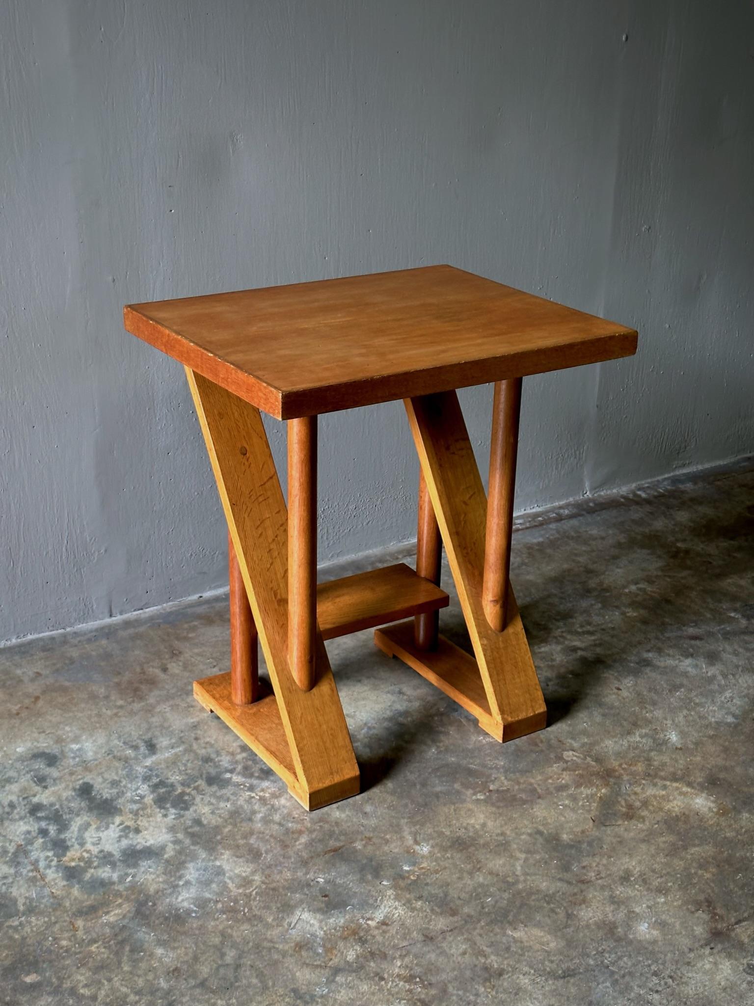 Woodwork Dutch Modernist Side Table For Sale