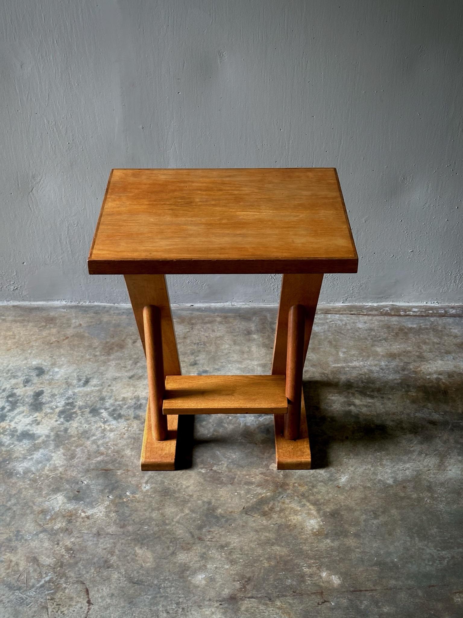 Wood Dutch Modernist Side Table For Sale