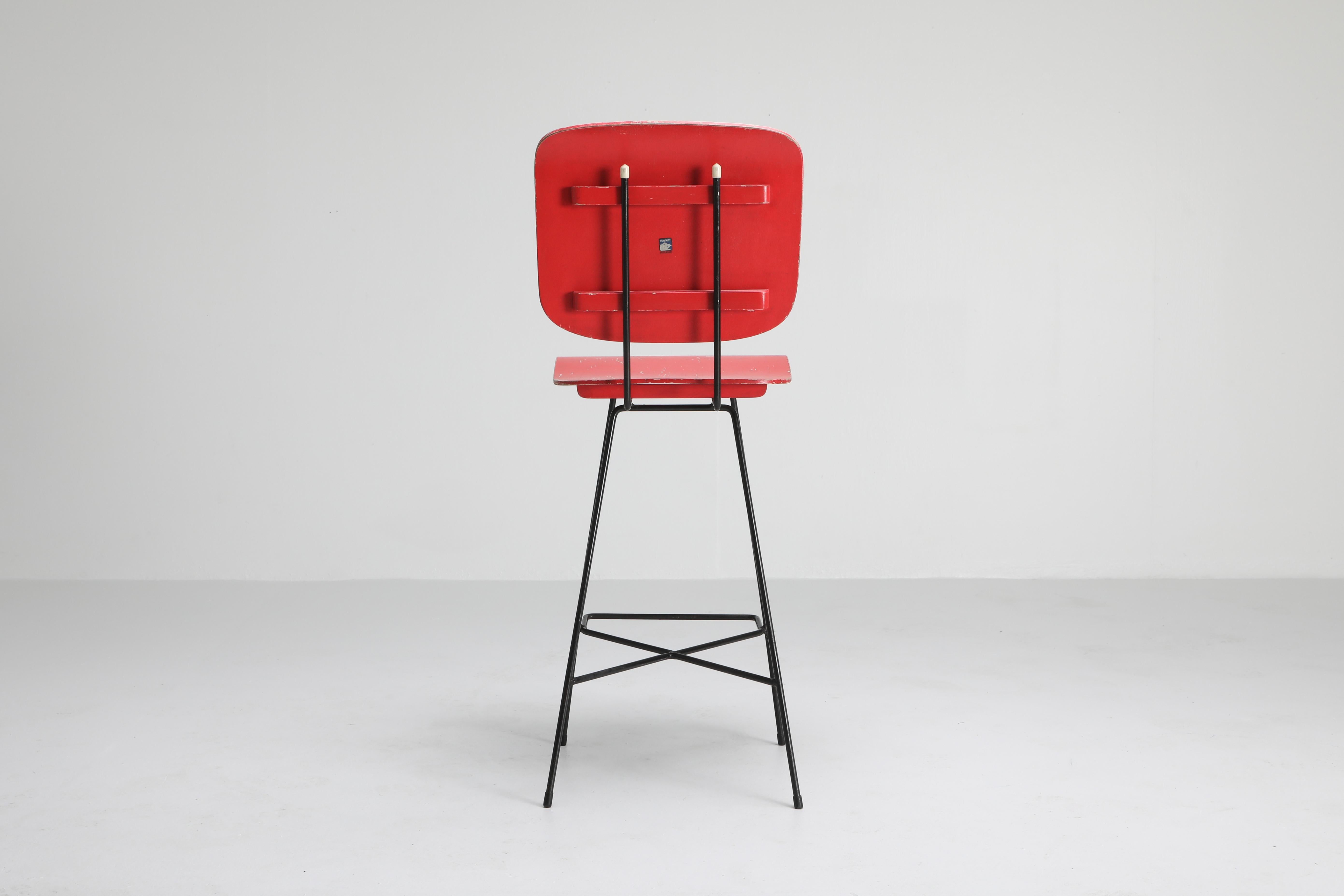 20th Century Dutch Modernist Stool by Coen de Vries