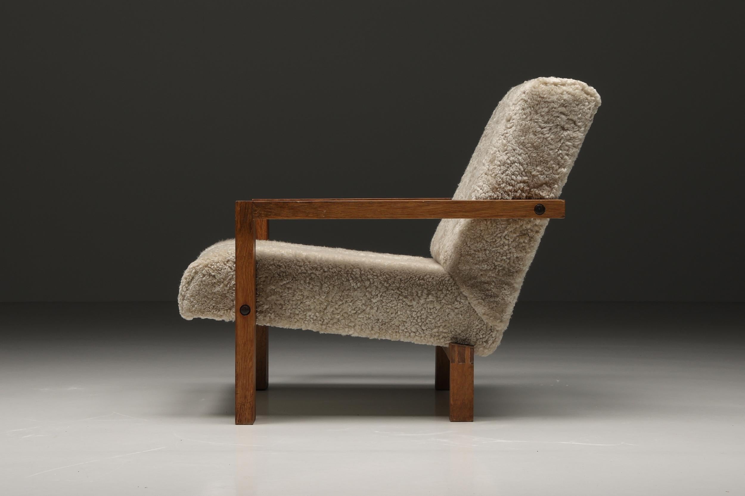 Mid-20th Century Dutch Modernist Wim Den Boon Hein Stolle Armchairs, Mid-Century Modern, 1950's