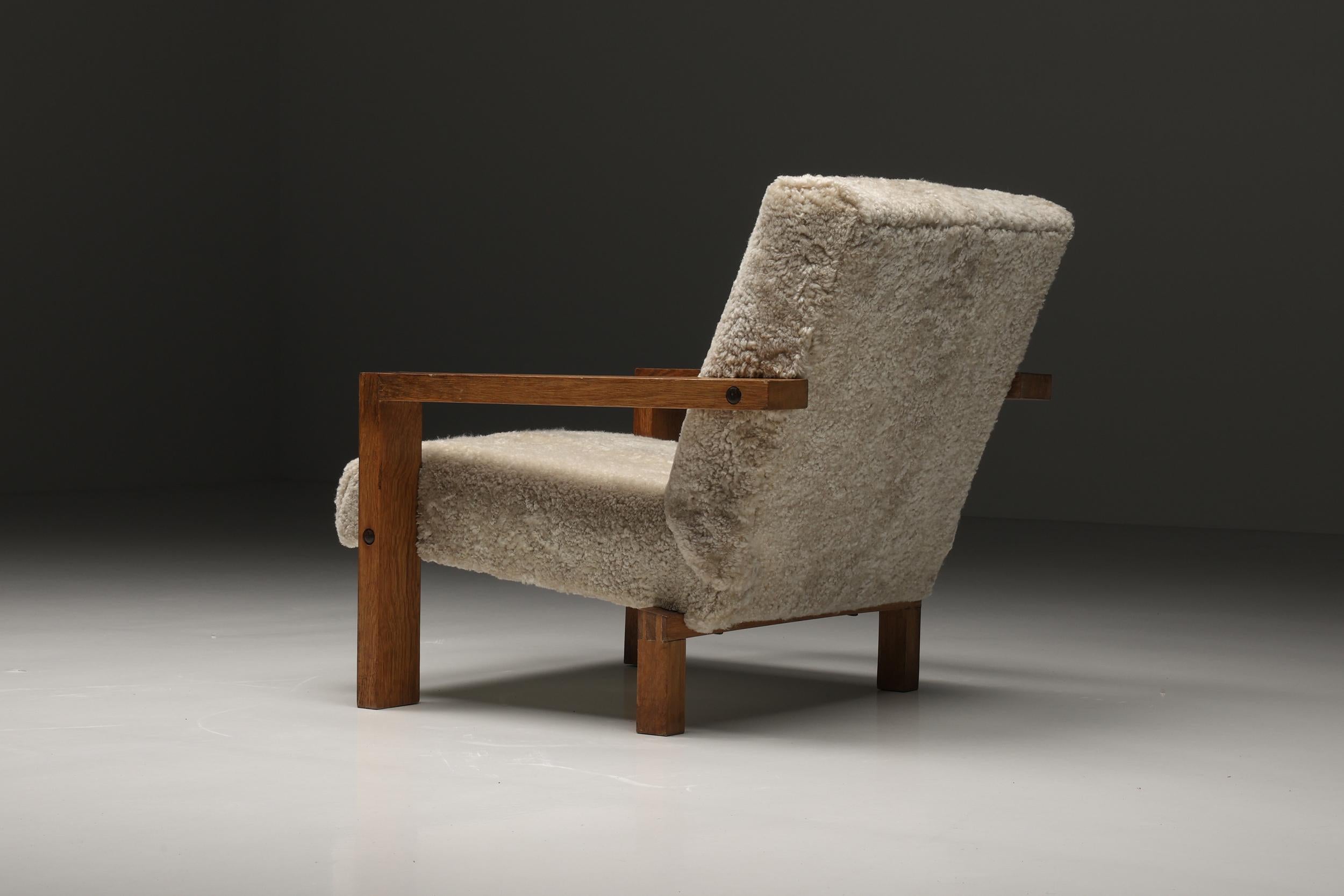 Fabric Dutch Modernist Wim Den Boon Hein Stolle Armchairs, Mid-Century Modern, 1950's