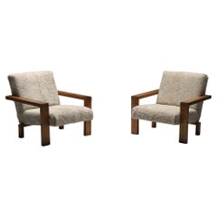 Retro Dutch Modernist Wim Den Boon Hein Stolle Armchairs, Mid-Century Modern, 1950's