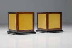 Italian Yellow Side Tables Set, 1970's