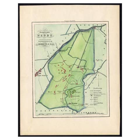 Dutch Municipality of Wedde in Groningen, Fehse, 1862