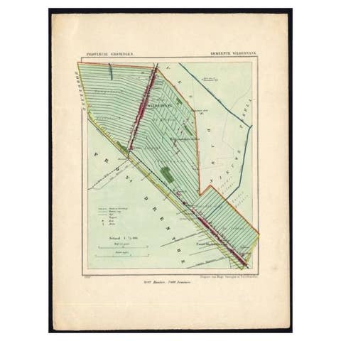Dutch Municipality of Wildervank in Grongingen, Kuyper, 1865