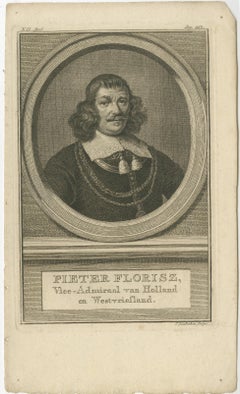 Dutch Naval Leaders – Florisz, Sweers, and Van Nes, c.1750 Copper Engravings