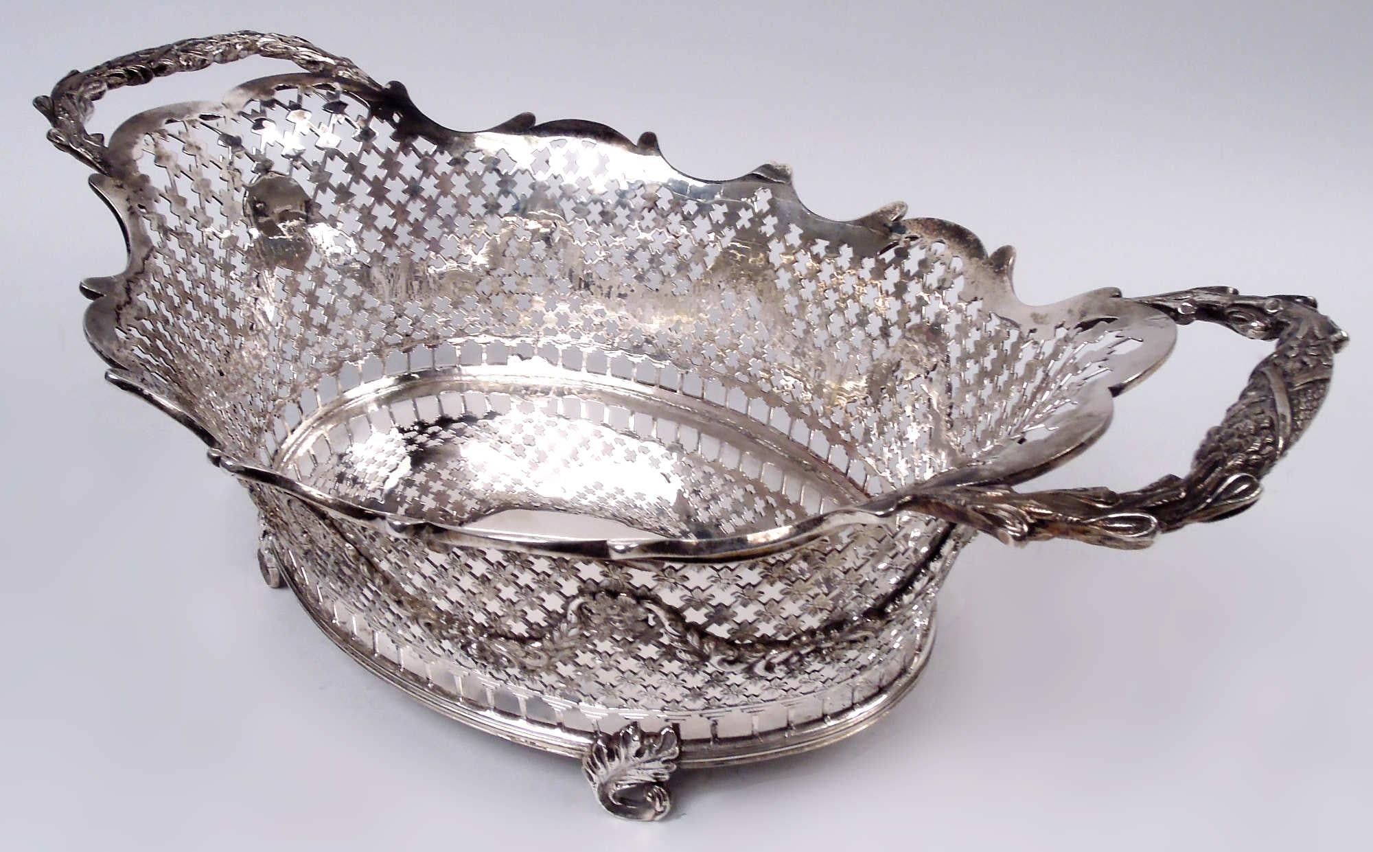 Neoclassico Cestino d'argento neoclassico olandese, 1879 in vendita